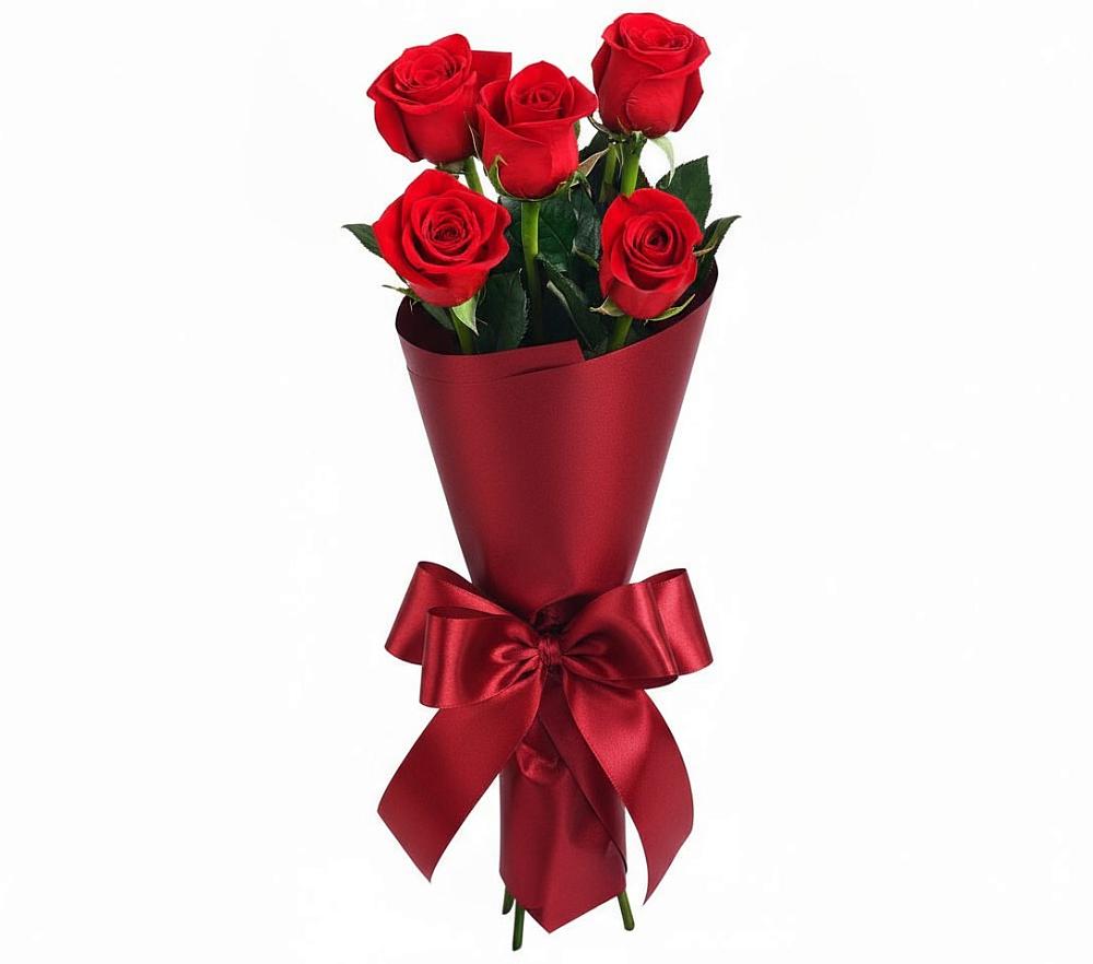 Букет 5 Красных роз Эдлесс Лав в Еманжелинске
