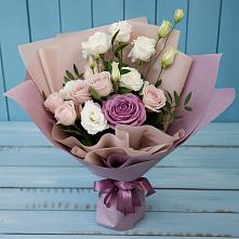 Букет цветов из:  Розы и Лизиантусы в Еманжелинске