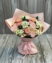 Букет цветов из:  Гвоздики, Розы и Хризантемы в Еманжелинске