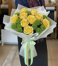 Букет цветов из:  Хризантемы и Розы в Еманжелинске