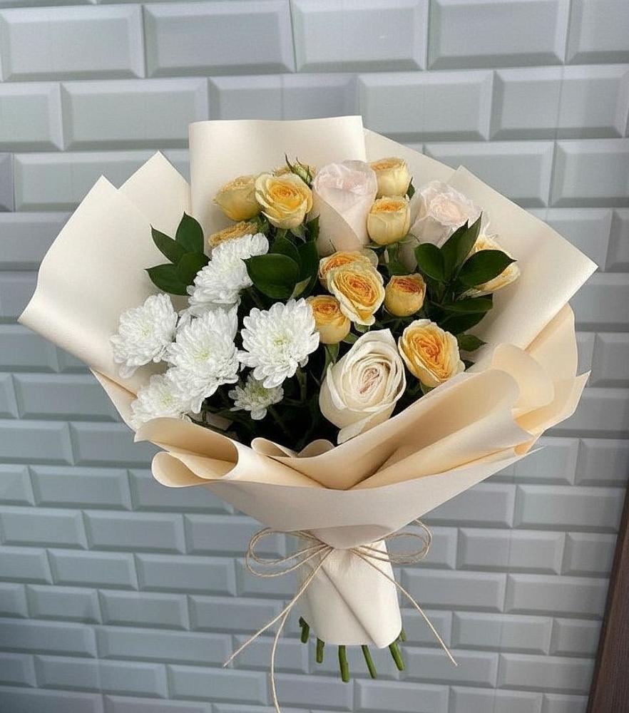 Букет цветов из: Розы и Хризантемы в Еманжелинске