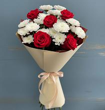 Букет цветов из:  Розы и Хризантемы #REPLACE_PRED# Еманжелинске