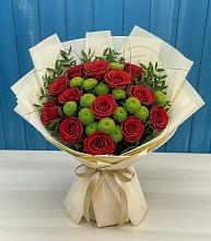 Букет цветов из:  Розы и Хризантемы в Еманжелинске