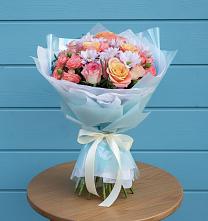 Букет цветов из:  Хризантемы и Розы в Еманжелинске