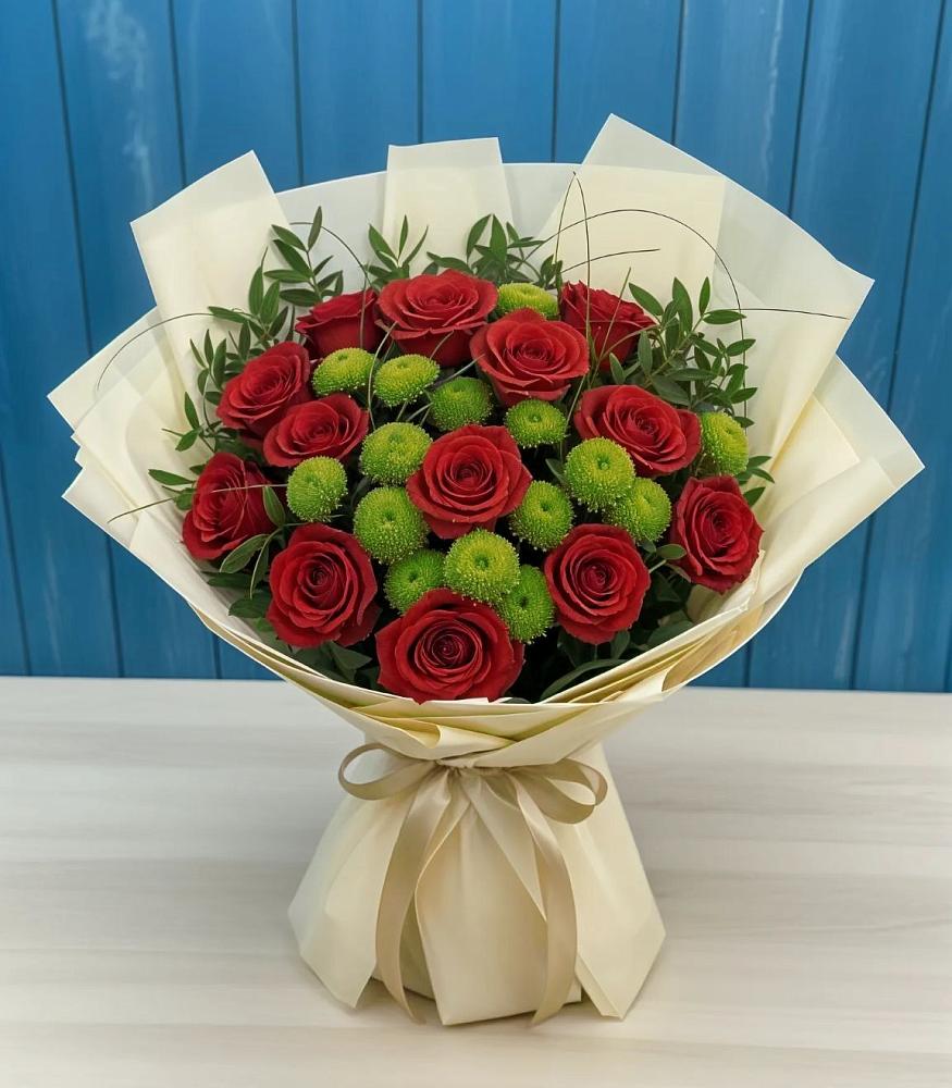 Букет цветов из: Розы и Хризантемы в Еманжелинске