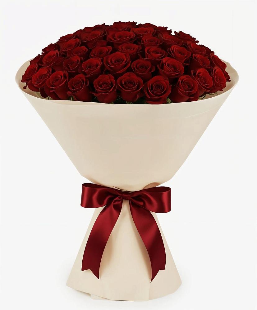 Букет 101 Бордовая роза Блэк Бакарра в Еманжелинске